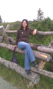 Author resting after short hike on Flattop Peak.