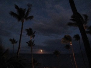 Moonset in Maui
